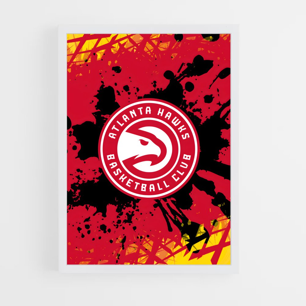 Poster Hawks en Flamme – affiche Basketball (vue 3)